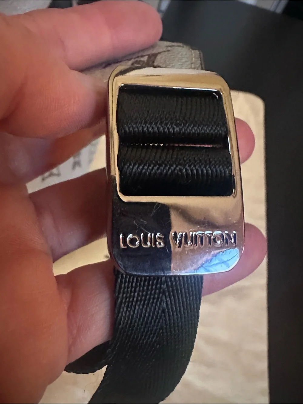 Louis Vuitton Silver Monogram crossbody messenger bag
